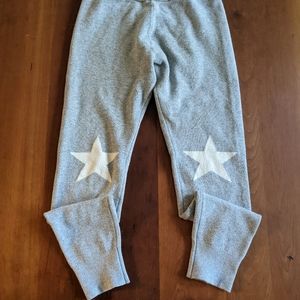 Gap Kids, Girl's Sweatpants, Size 8 M, grey with one white star on each knee
